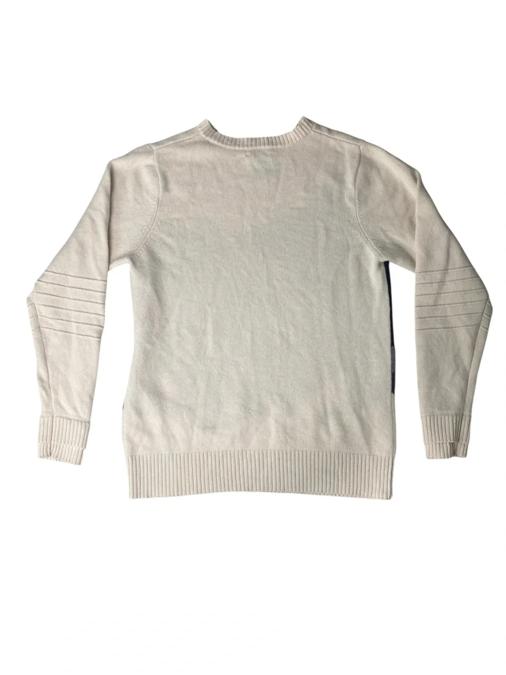 Alps & Meters Mens L Merino Wool Cashmere Ski Race Wasatch Sweater in Ivory